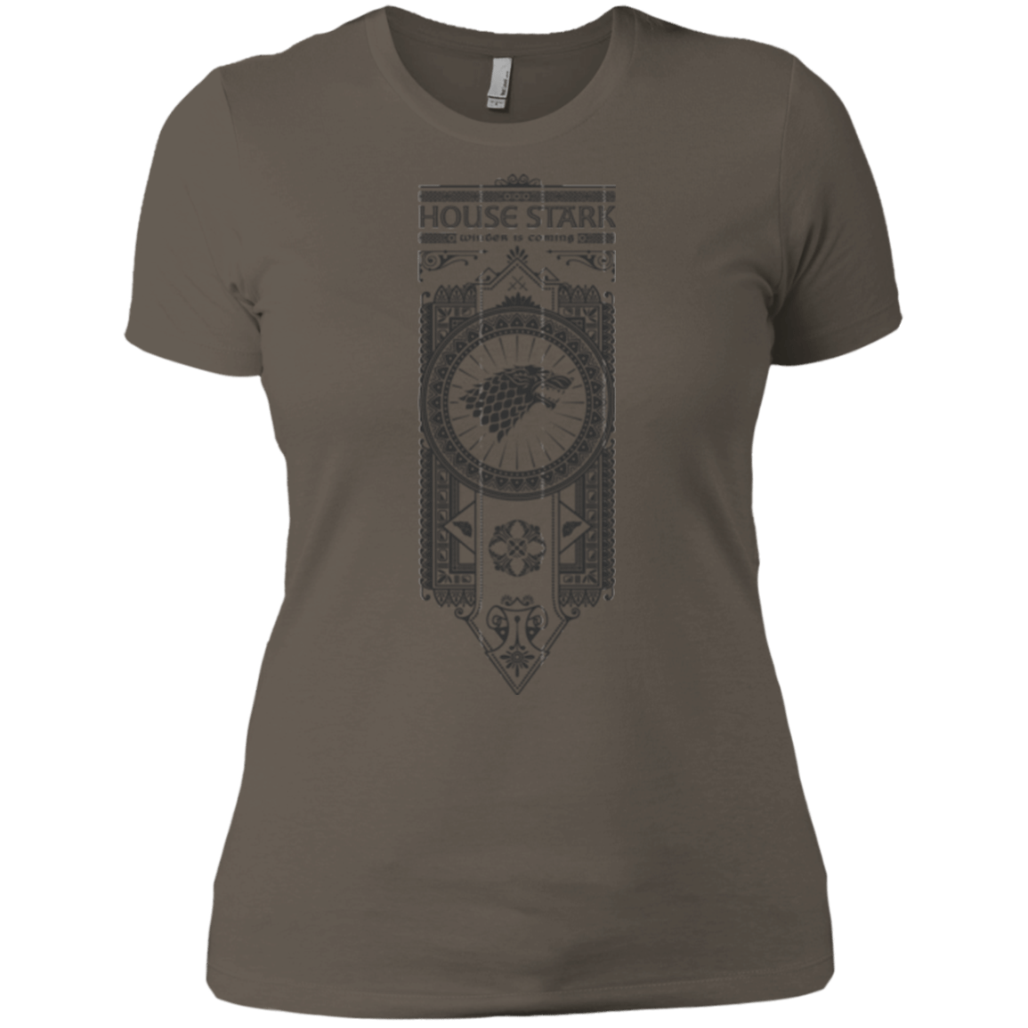 T-Shirts Warm Grey / X-Small House Stark Black Women's Premium T-Shirt