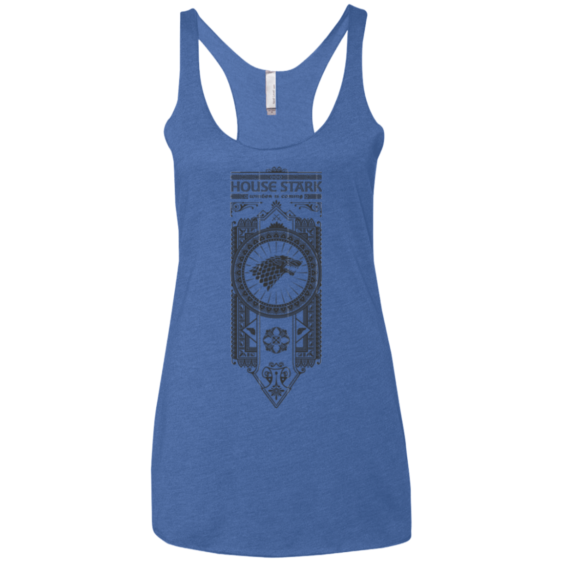 T-Shirts Vintage Royal / X-Small House Stark Black Women's Triblend Racerback Tank