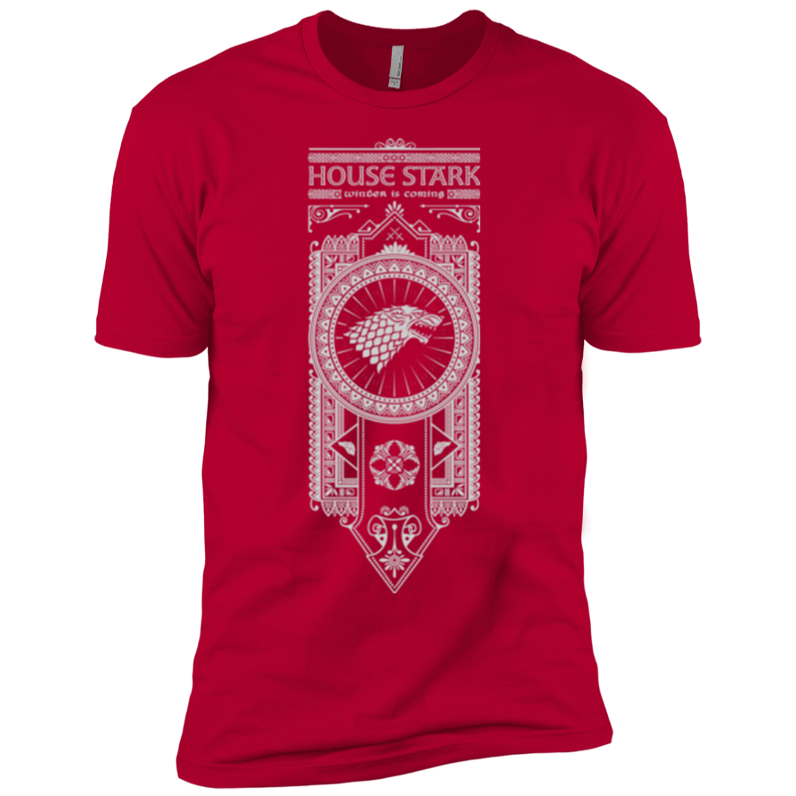 T-Shirts Red / YXS House Stark White Boys Premium T-Shirt