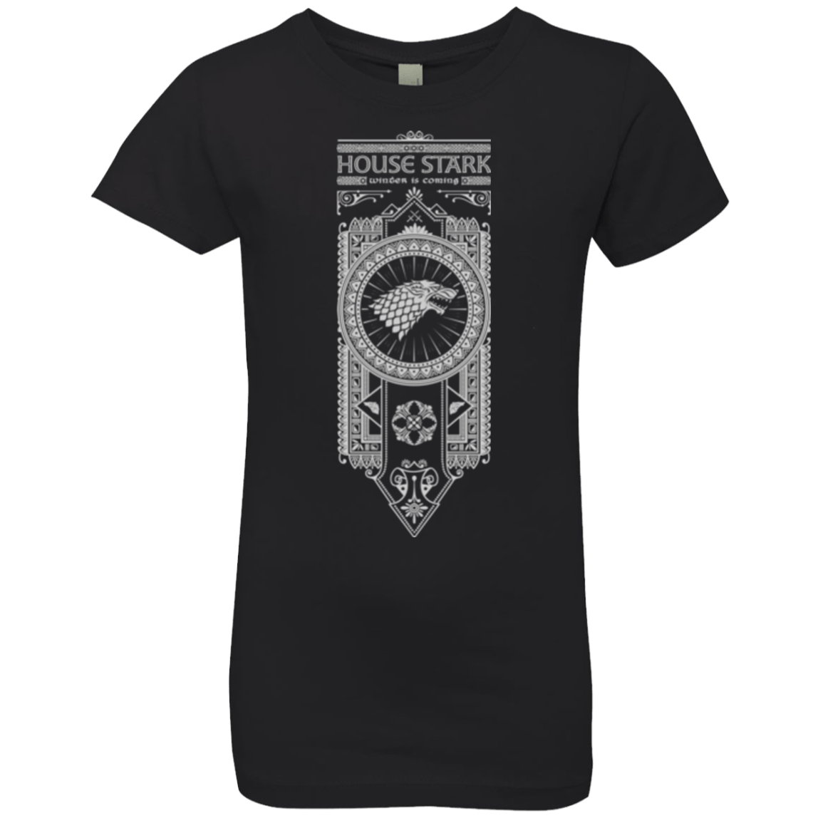 T-Shirts Black / YXS House Stark White Girls Premium T-Shirt