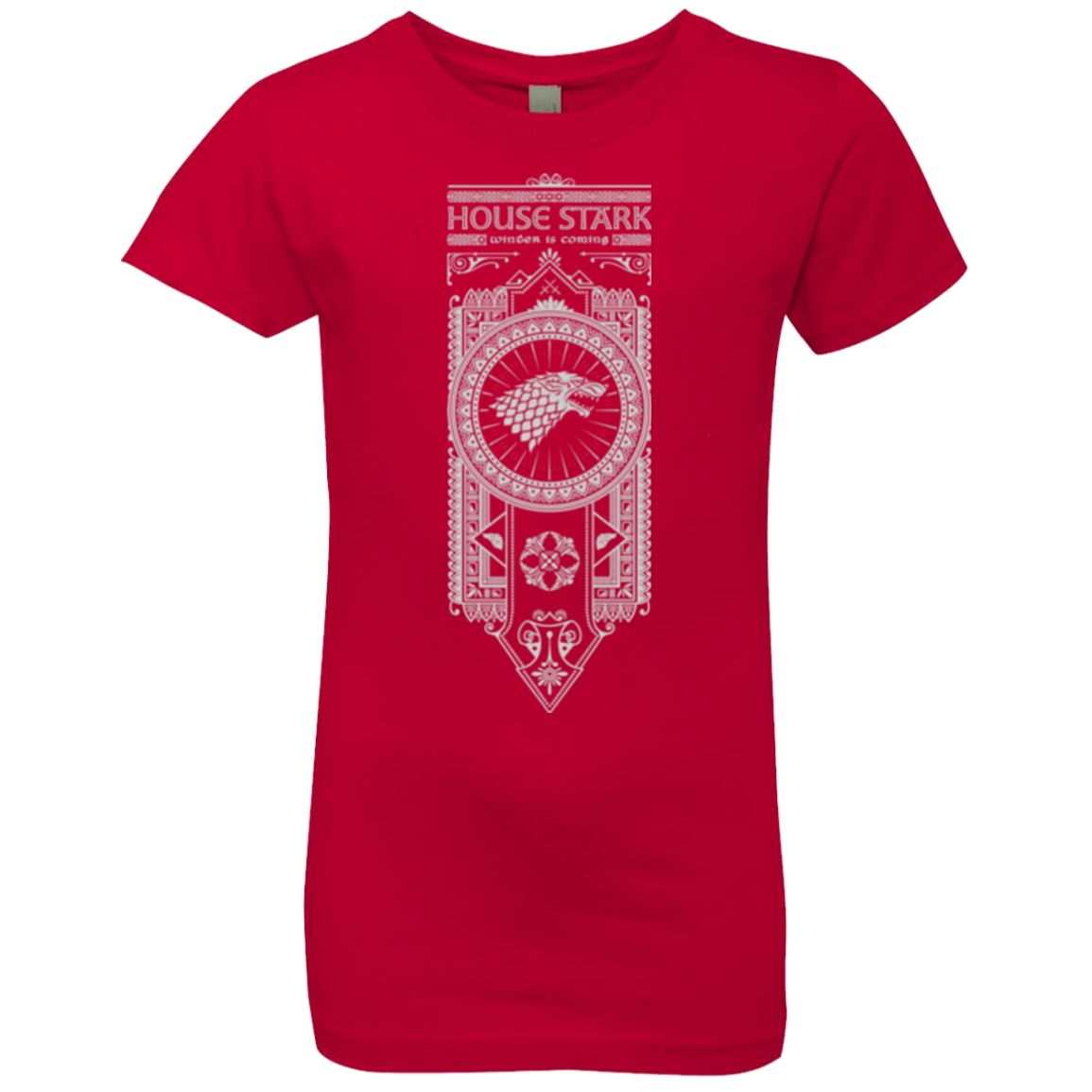 T-Shirts Red / YXS House Stark White Girls Premium T-Shirt
