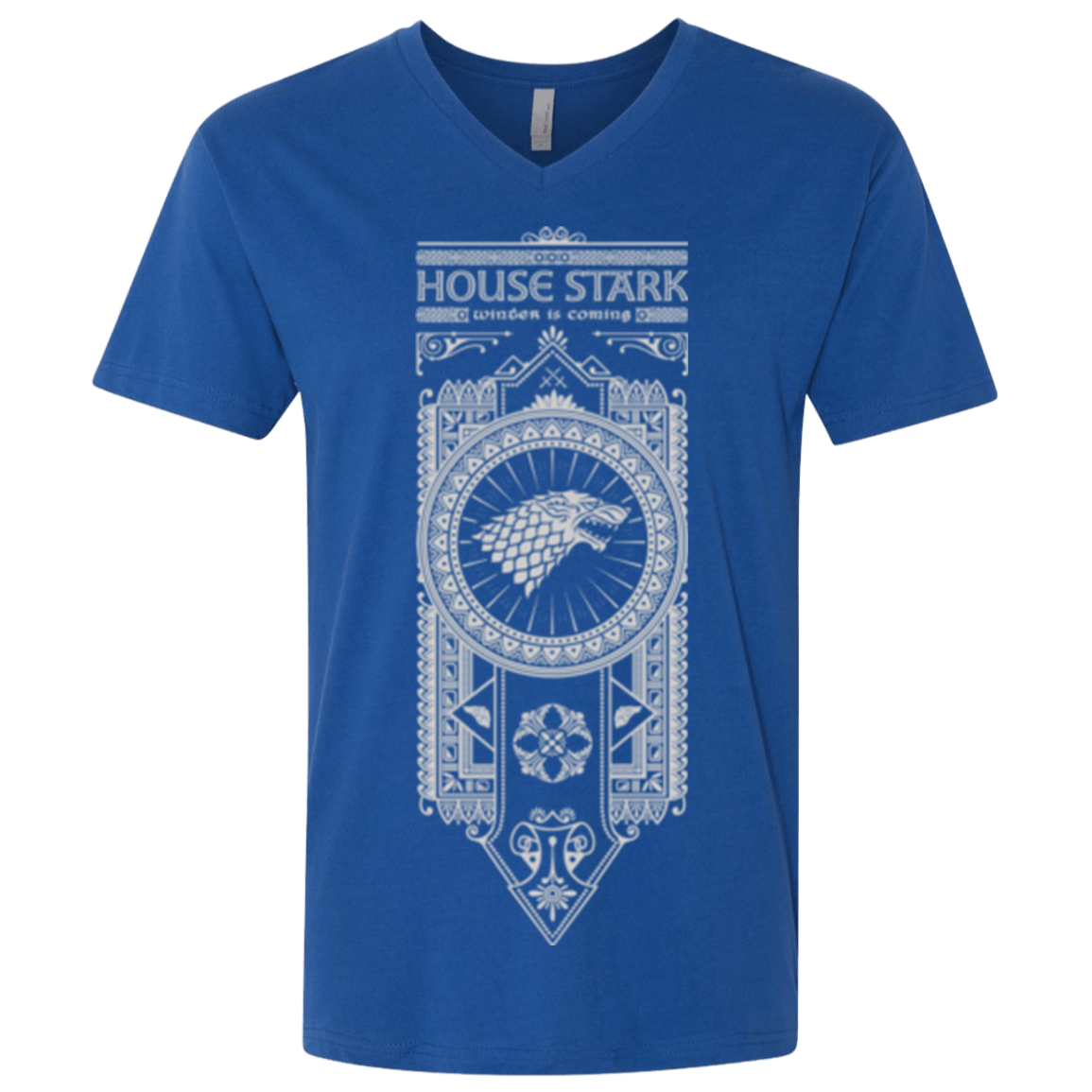T-Shirts Royal / X-Small House Stark White Men's Premium V-Neck