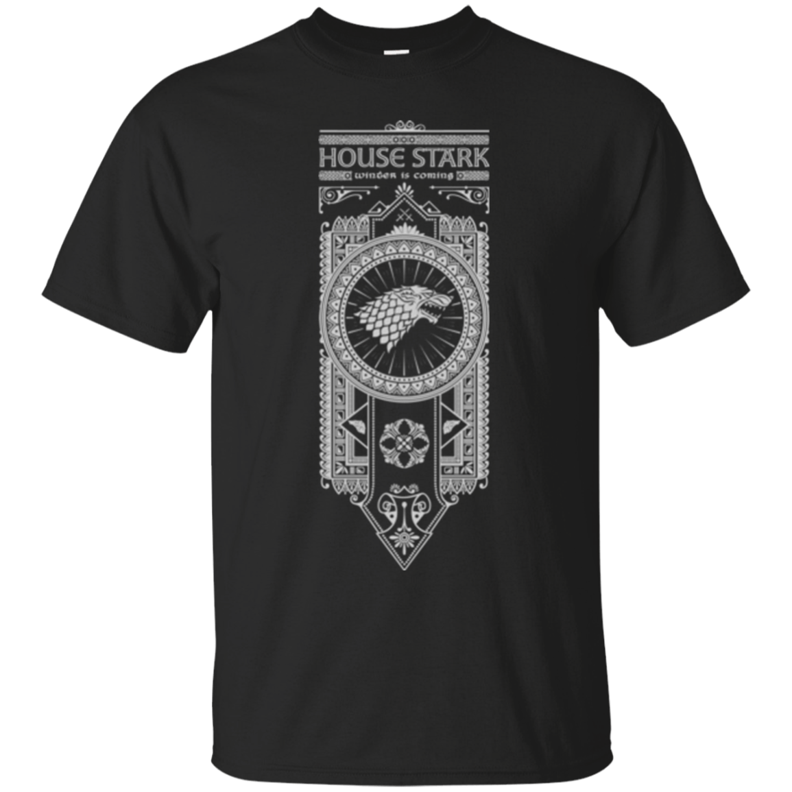 T-Shirts Black / Small House Stark White T-Shirt