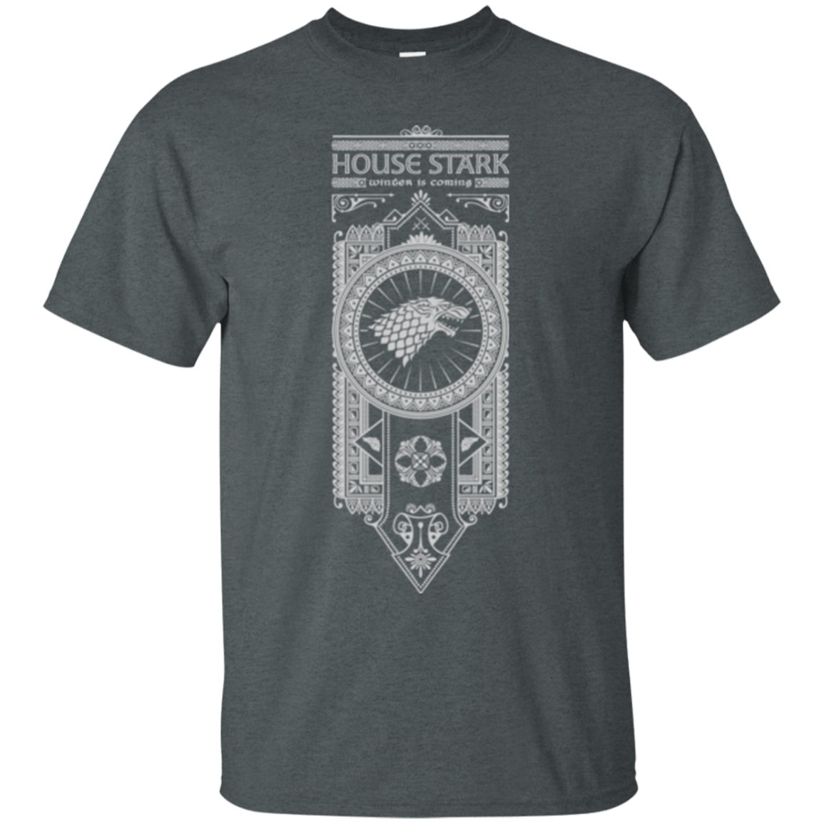 T-Shirts Dark Heather / Small House Stark White T-Shirt