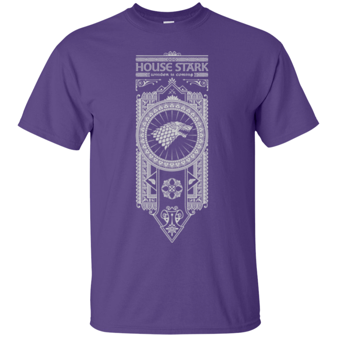 T-Shirts Purple / Small House Stark White T-Shirt