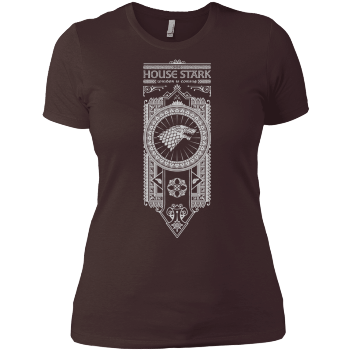 T-Shirts Dark Chocolate / X-Small House Stark White Women's Premium T-Shirt