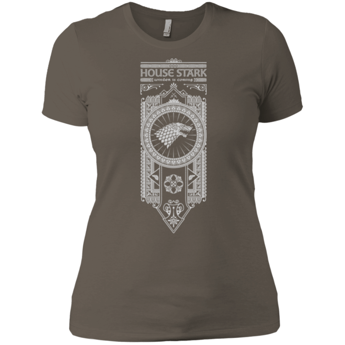 T-Shirts Warm Grey / X-Small House Stark White Women's Premium T-Shirt