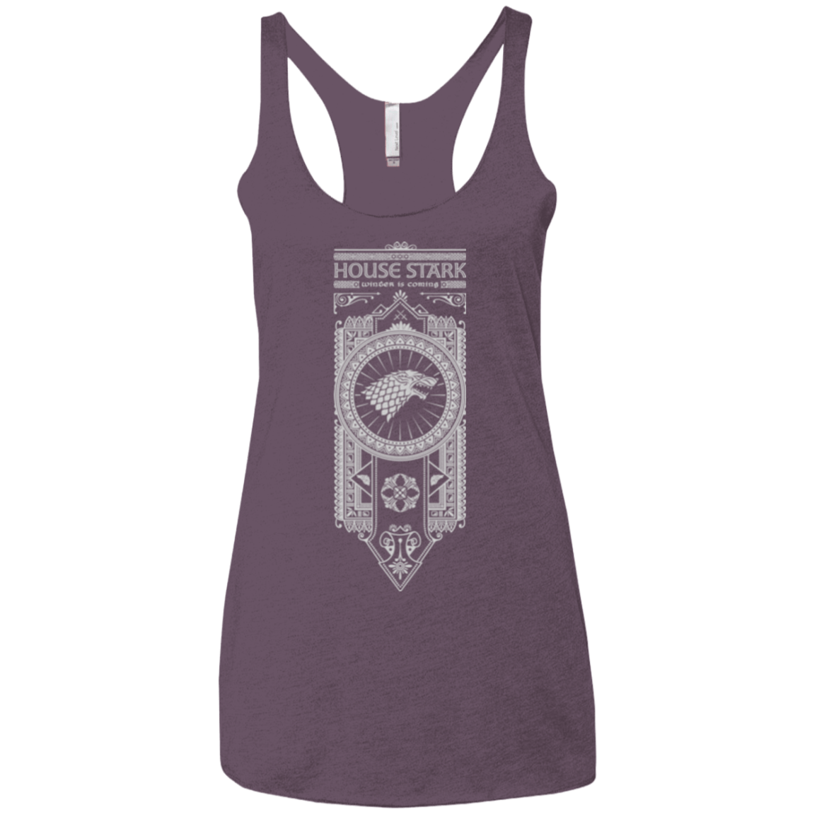 T-Shirts Vintage Purple / X-Small House Stark White Women's Triblend Racerback Tank