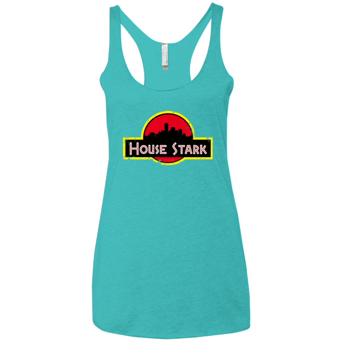 T-Shirts Tahiti Blue / X-Small House Stark Women's Triblend Racerback Tank