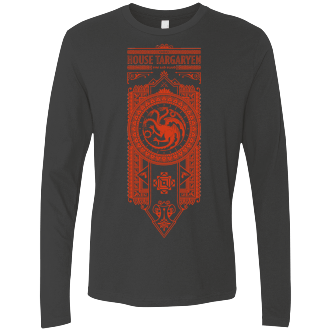 T-Shirts Heavy Metal / Small House Targaryen Men's Premium Long Sleeve