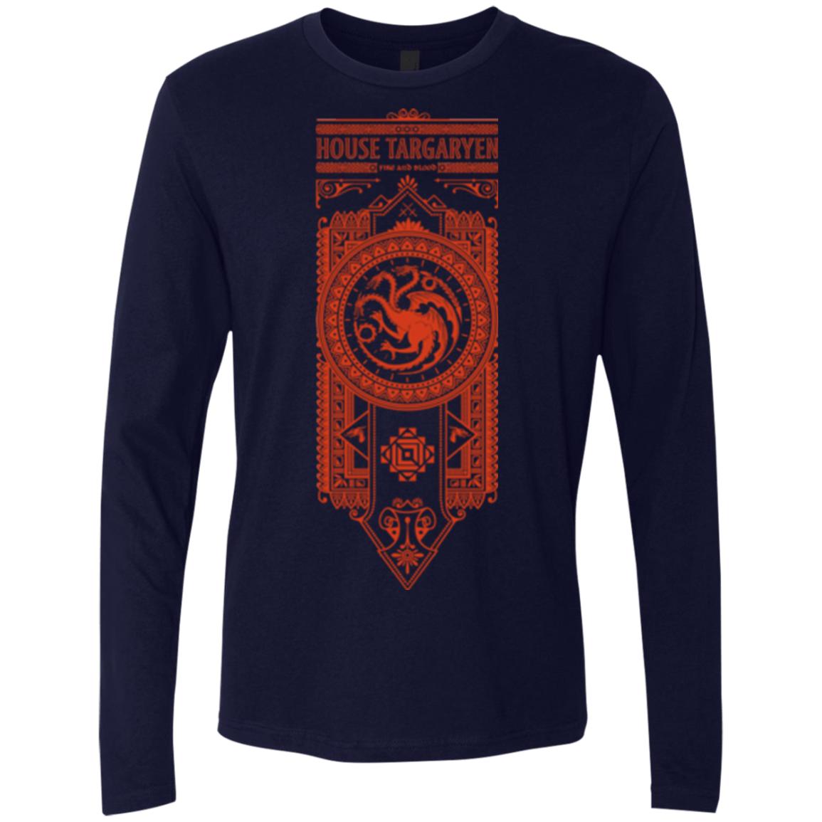 T-Shirts Midnight Navy / Small House Targaryen Men's Premium Long Sleeve
