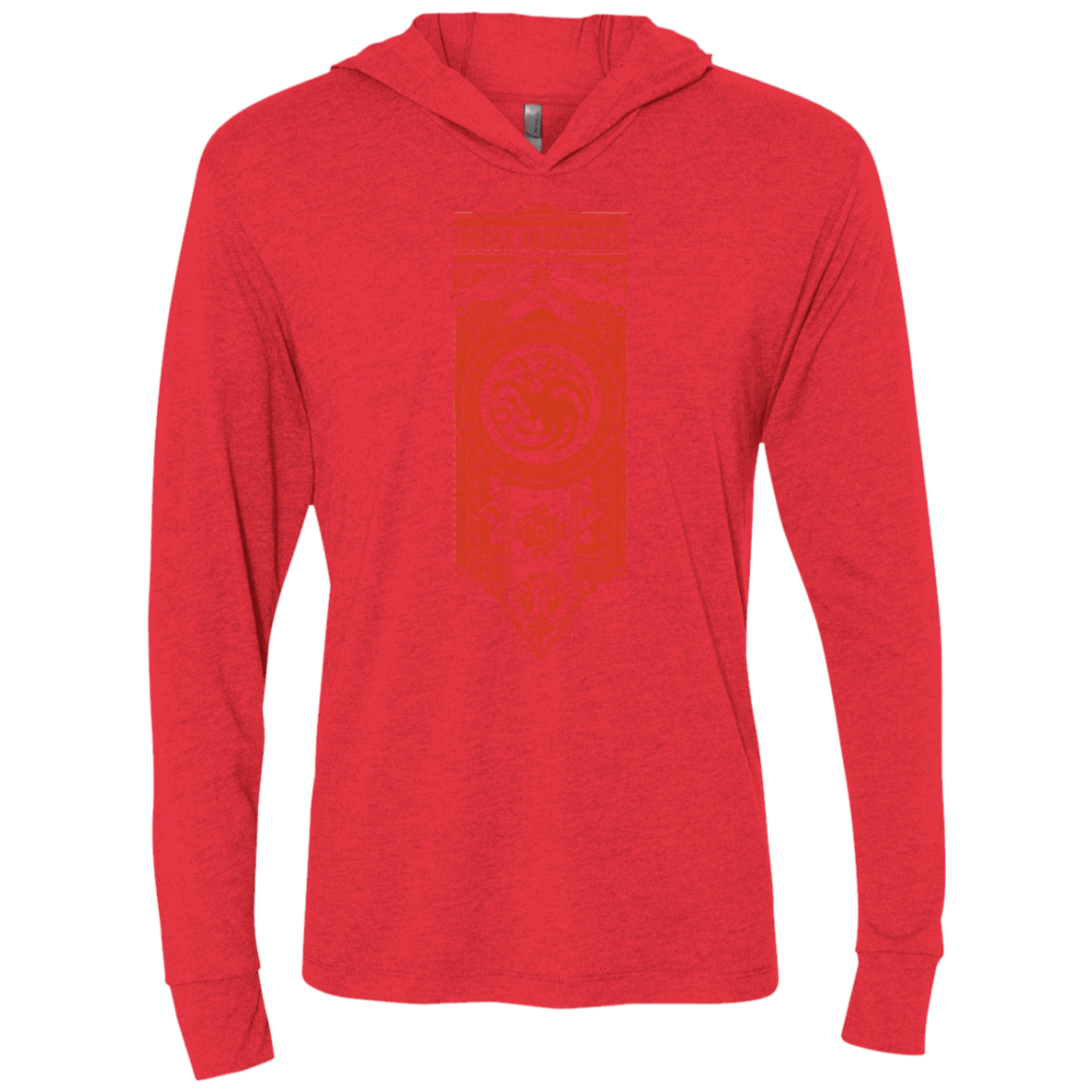 T-Shirts Vintage Red / X-Small House Targaryen Triblend Long Sleeve Hoodie Tee