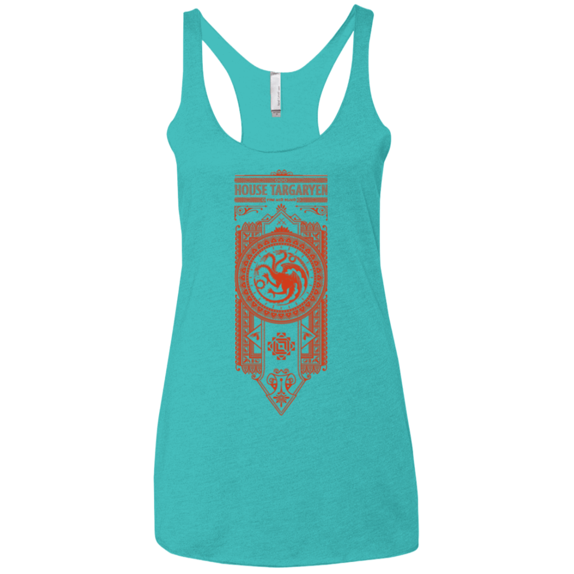 T-Shirts Tahiti Blue / X-Small House Targaryen Women's Triblend Racerback Tank