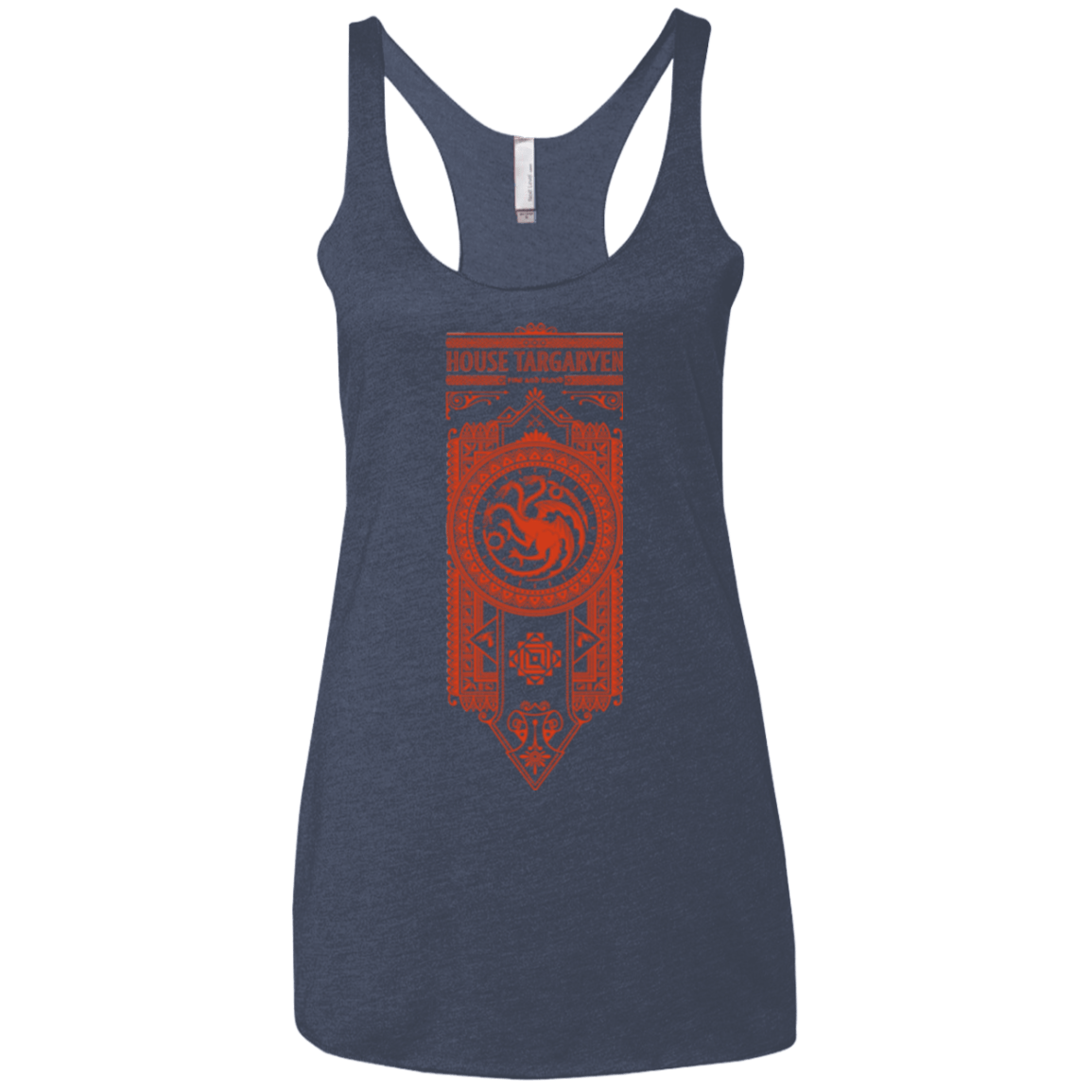 T-Shirts Vintage Navy / X-Small House Targaryen Women's Triblend Racerback Tank