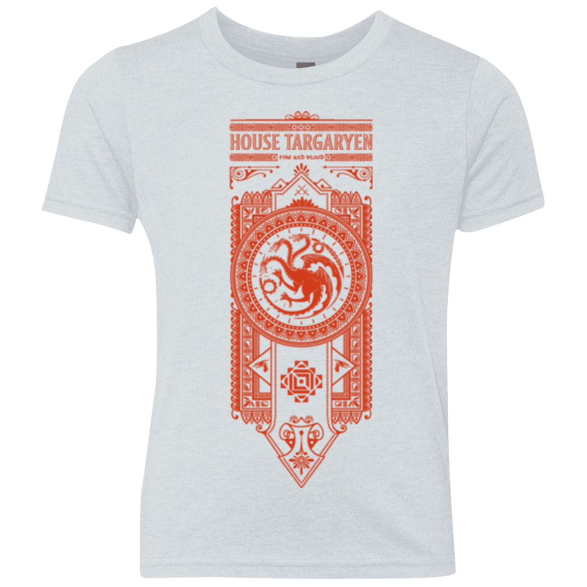 T-Shirts Heather White / YXS House Targaryen Youth Triblend T-Shirt
