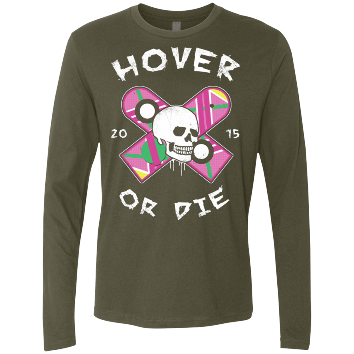 T-Shirts Military Green / Small Hover Or Die Men's Premium Long Sleeve