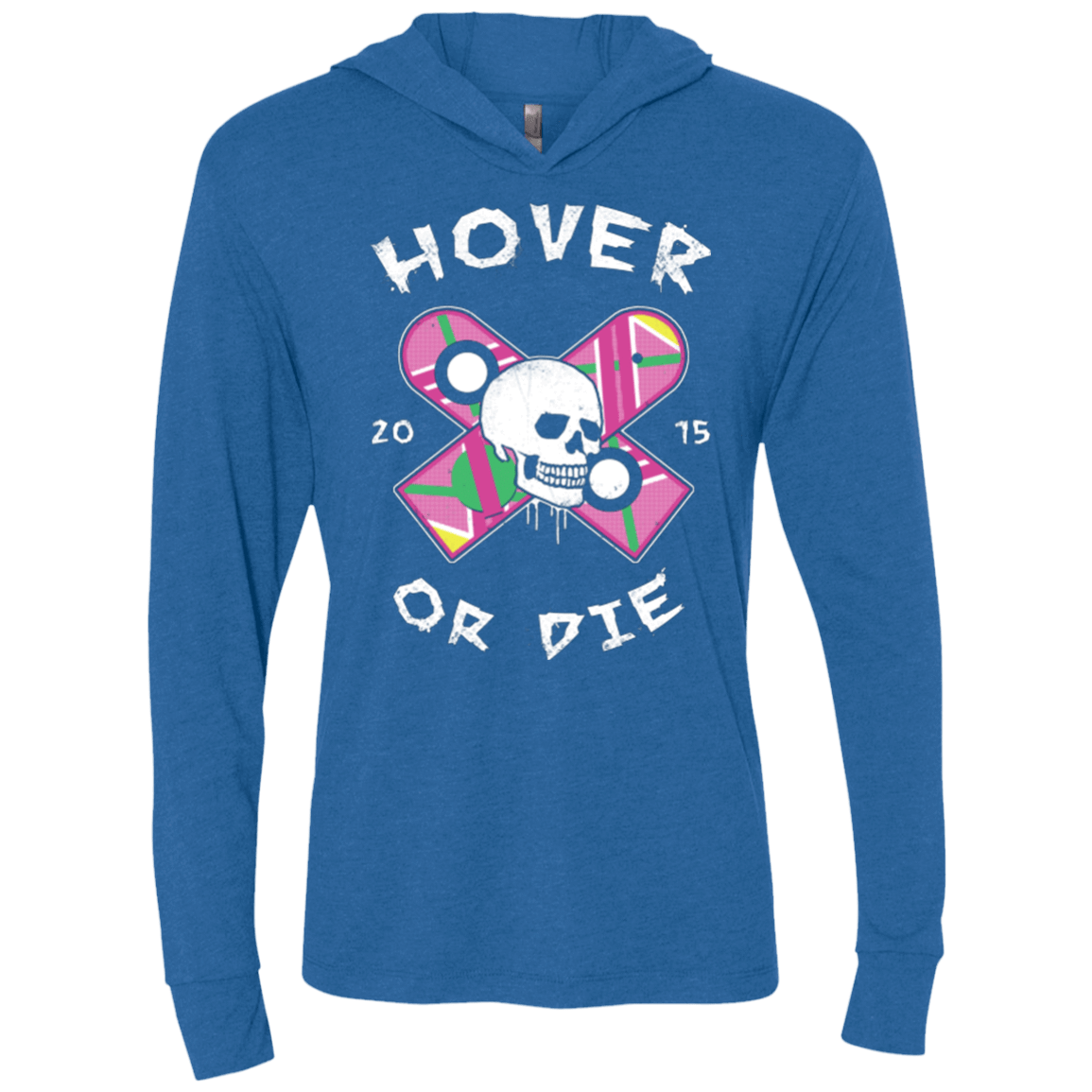 T-Shirts Vintage Royal / X-Small Hover Or Die Triblend Long Sleeve Hoodie Tee