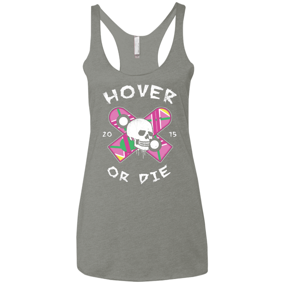 T-Shirts Venetian Grey / X-Small Hover Or Die Women's Triblend Racerback Tank