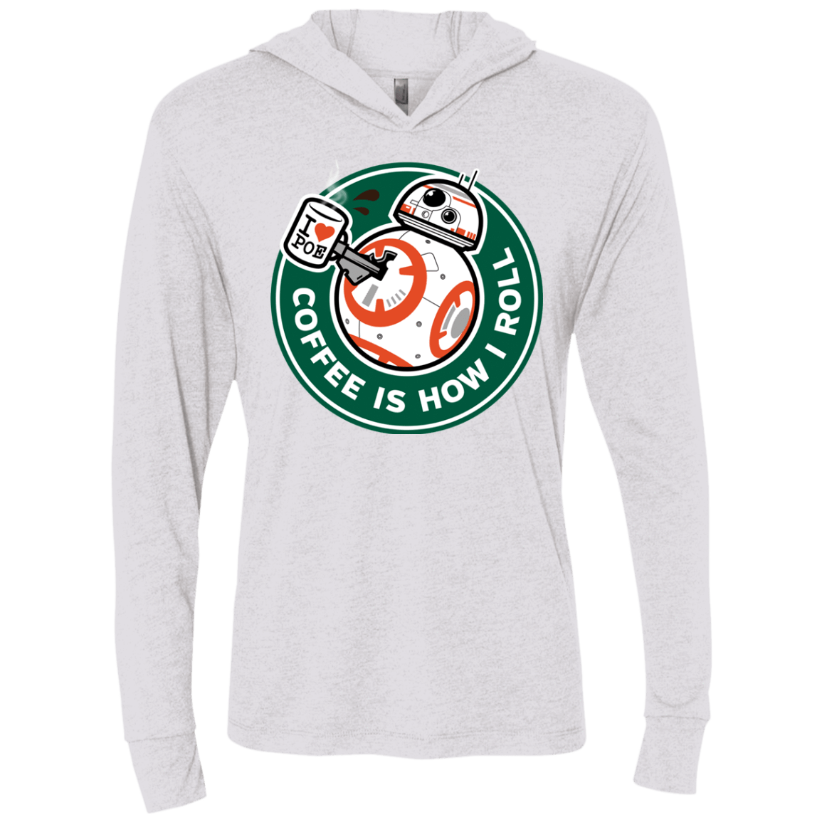 T-Shirts Heather White / X-Small How I Roll Triblend Long Sleeve Hoodie Tee