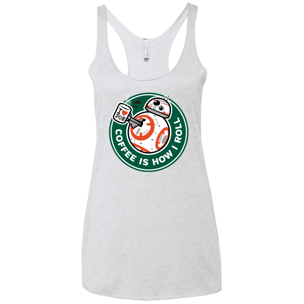 T-Shirts Heather White / X-Small How I Roll Women's Triblend Racerback Tank