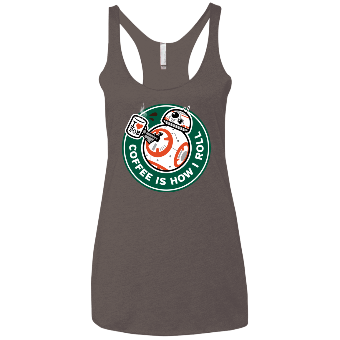 T-Shirts Macchiato / X-Small How I Roll Women's Triblend Racerback Tank