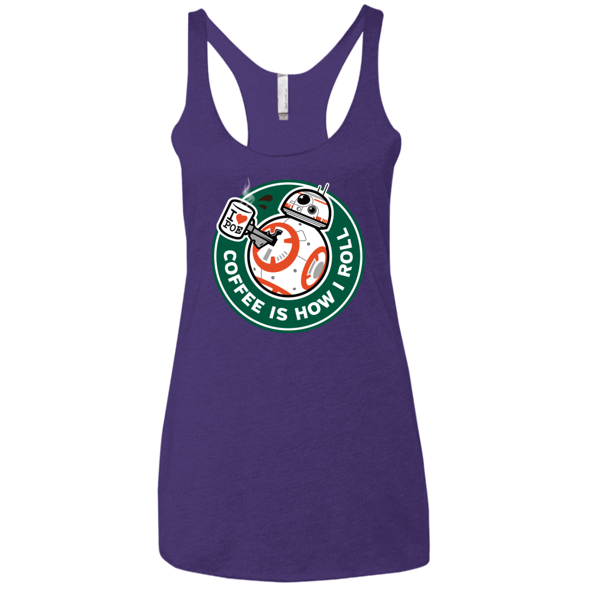 How I Roll Women's Triblend Racerback Tank