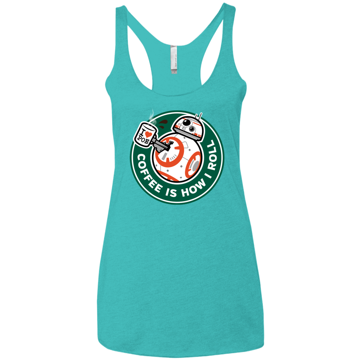 How I Roll Women's Triblend Racerback Tank