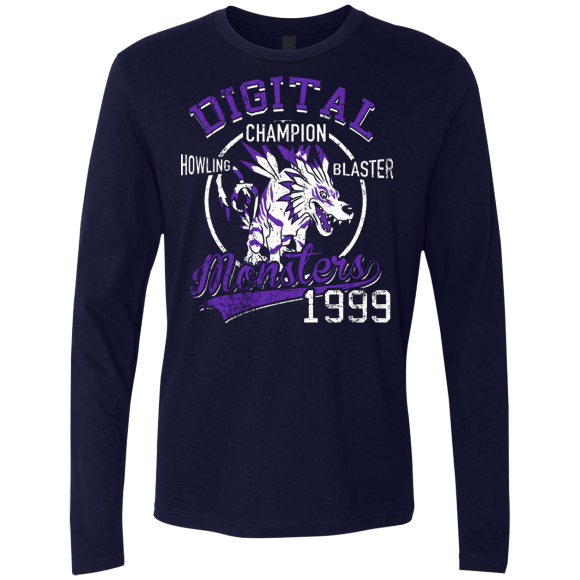 T-Shirts Midnight Navy / Small Howling Blaster Men's Premium Long Sleeve