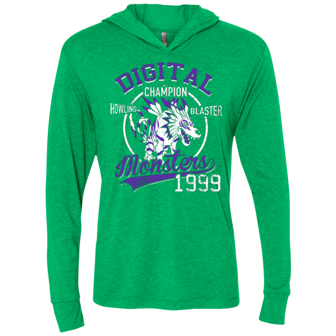 T-Shirts Howling Blaster Triblend Long Sleeve Hoodie Tee