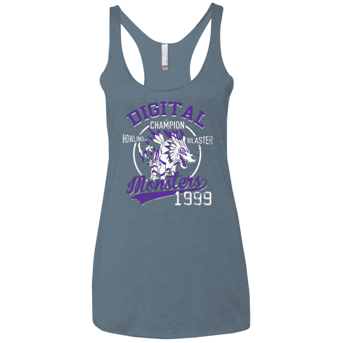 T-Shirts Indigo / X-Small Howling Blaster Women's Triblend Racerback Tank