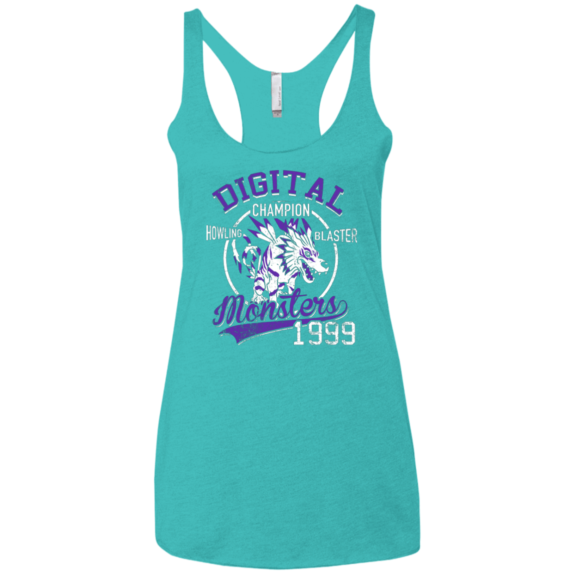 T-Shirts Tahiti Blue / X-Small Howling Blaster Women's Triblend Racerback Tank