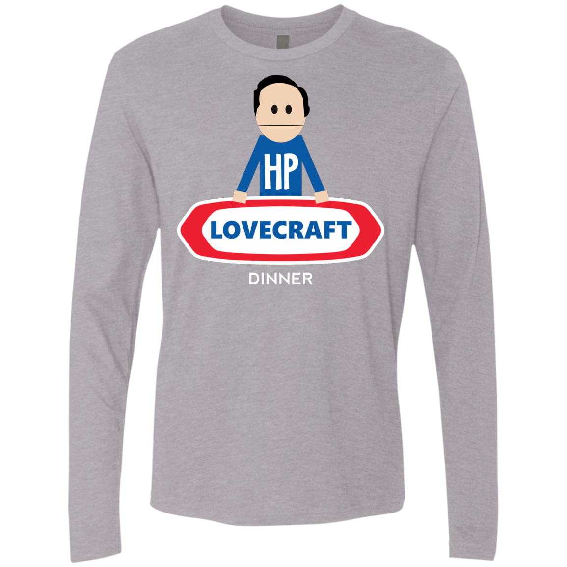 T-Shirts Heather Grey / Small HP LoveCraft Dinner Men's Premium Long Sleeve