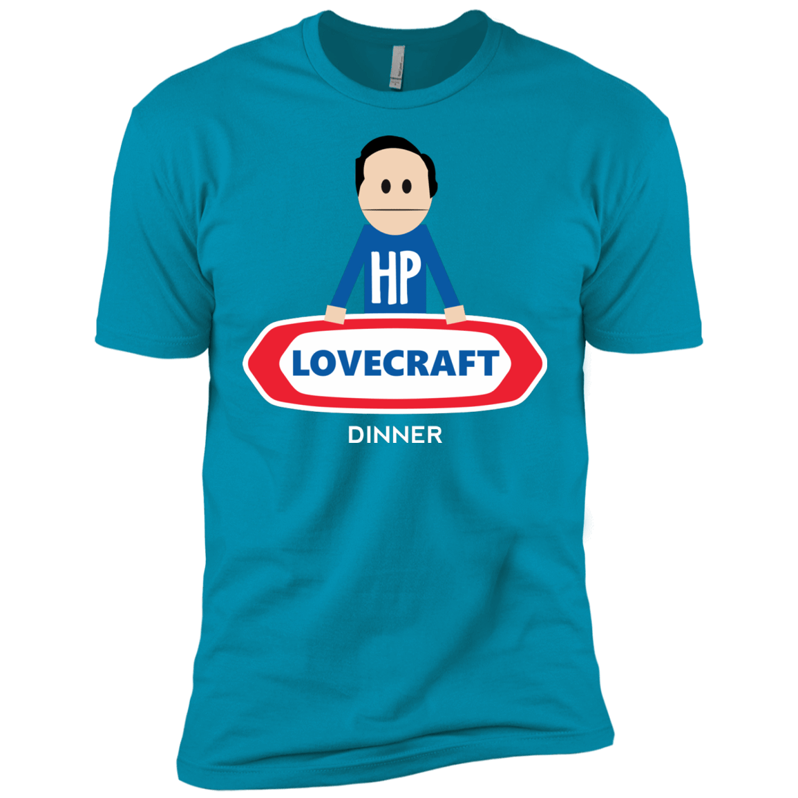 T-Shirts Turquoise / X-Small HP LoveCraft Dinner Men's Premium T-Shirt