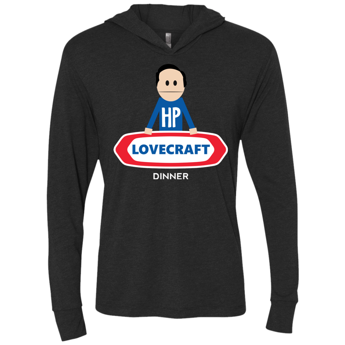 T-Shirts Vintage Black / X-Small HP LoveCraft Dinner Triblend Long Sleeve Hoodie Tee