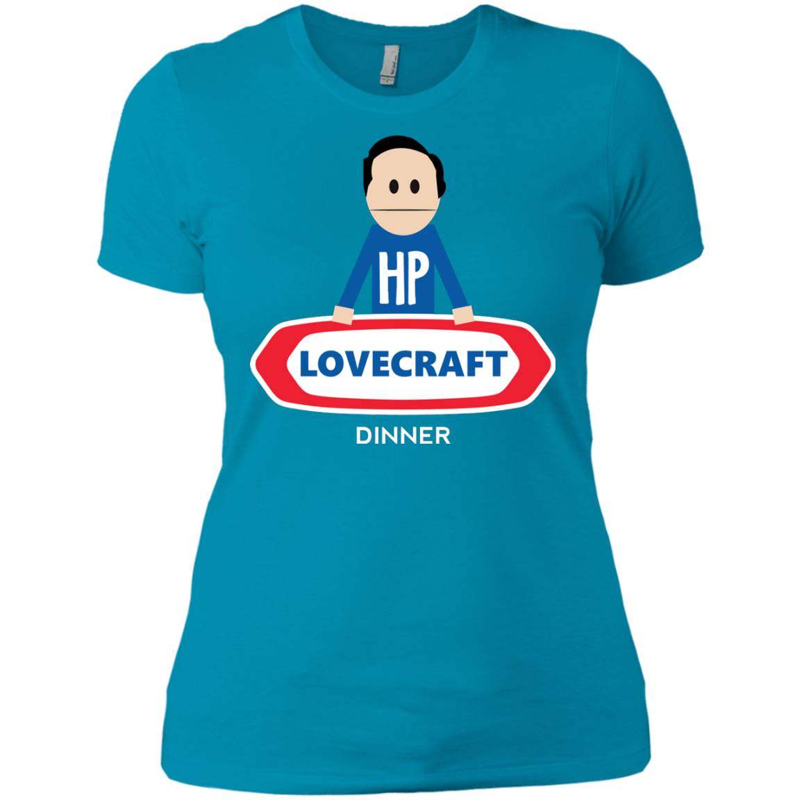T-Shirts Turquoise / X-Small HP LoveCraft Dinner Women's Premium T-Shirt