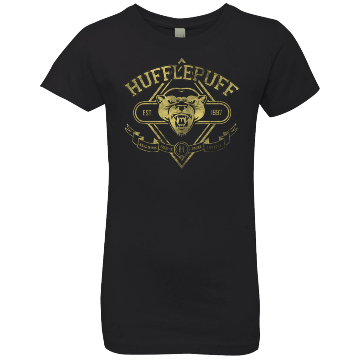 T-Shirts Black / YXS HUFFLEPUFF Girls Premium T-Shirt
