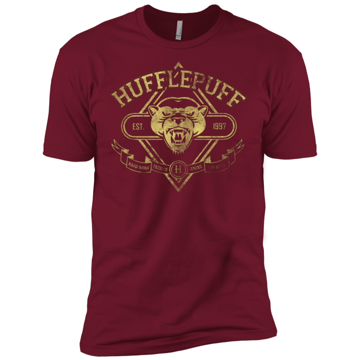 T-Shirts Cardinal / X-Small HUFFLEPUFF Men's Premium T-Shirt