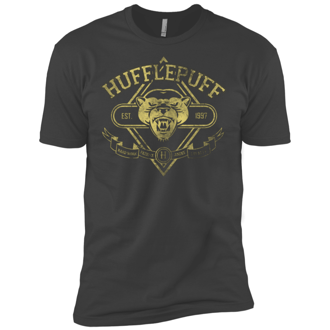 T-Shirts Heavy Metal / X-Small HUFFLEPUFF Men's Premium T-Shirt