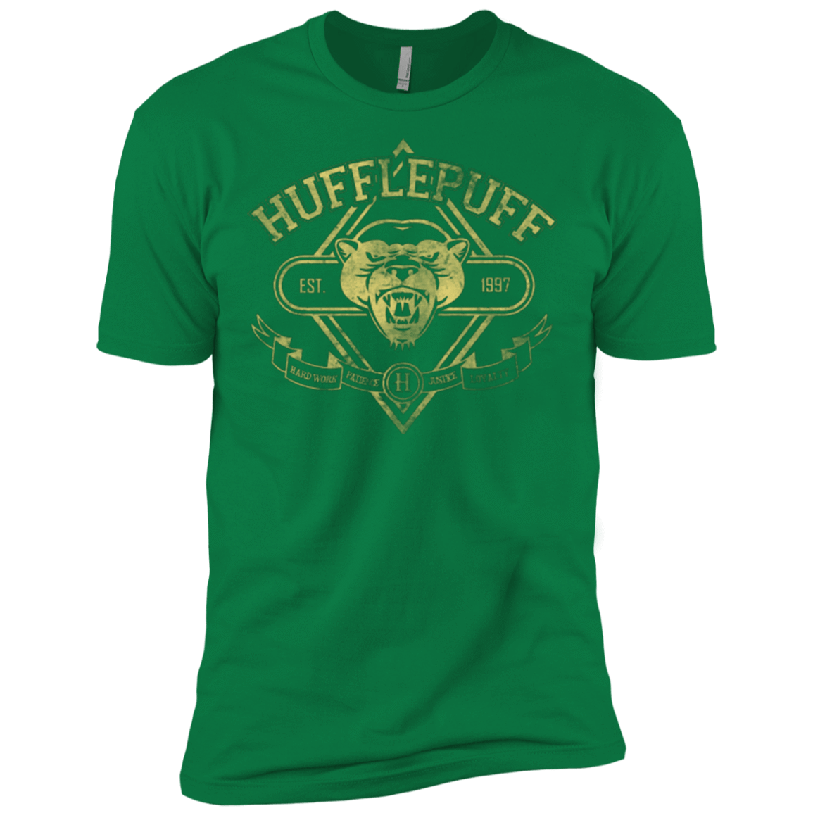 T-Shirts Kelly Green / X-Small HUFFLEPUFF Men's Premium T-Shirt