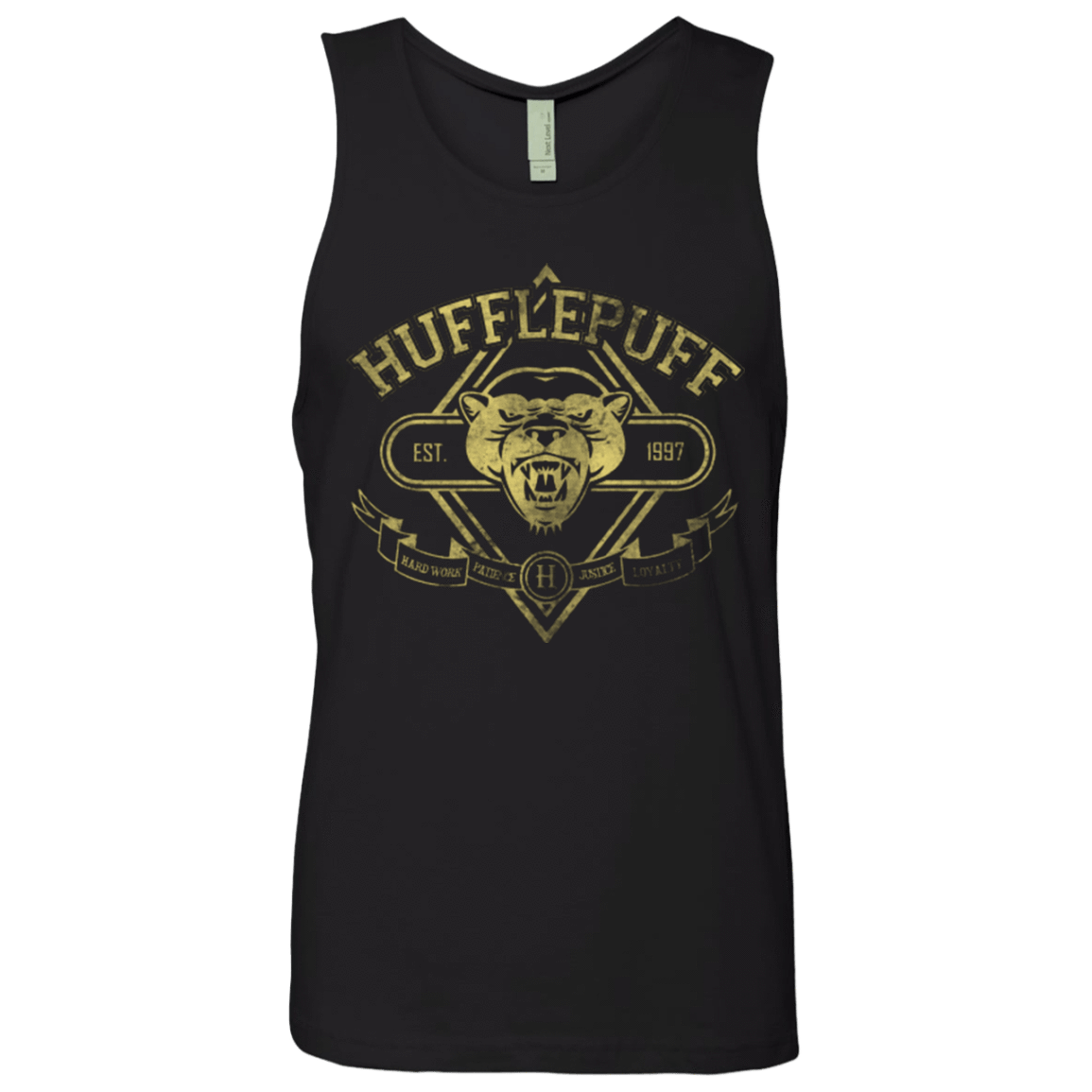 T-Shirts Black / Small HUFFLEPUFF Men's Premium Tank Top