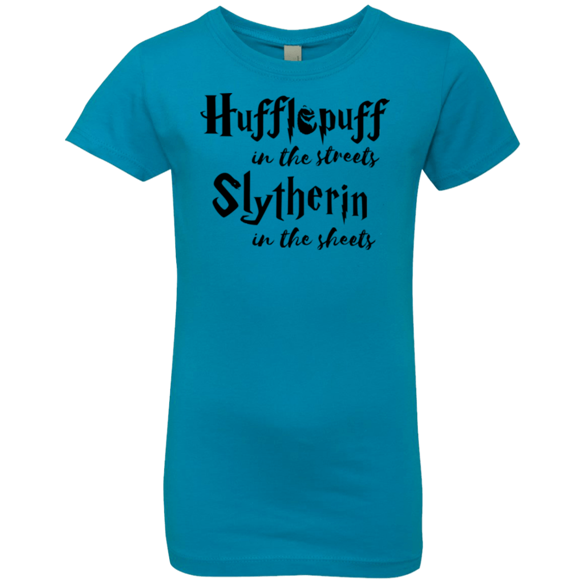 T-Shirts Turquoise / YXS Hufflepuff Streets Girls Premium T-Shirt