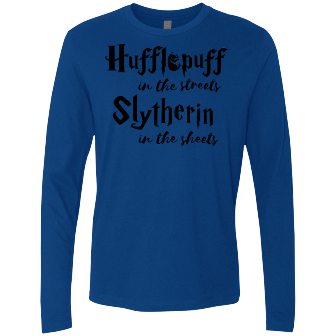 T-Shirts Royal / Small Hufflepuff Streets Men's Premium Long Sleeve