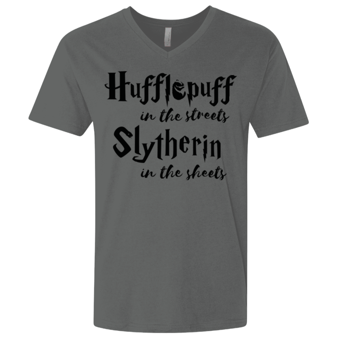 T-Shirts Heavy Metal / X-Small Hufflepuff Streets Men's Premium V-Neck