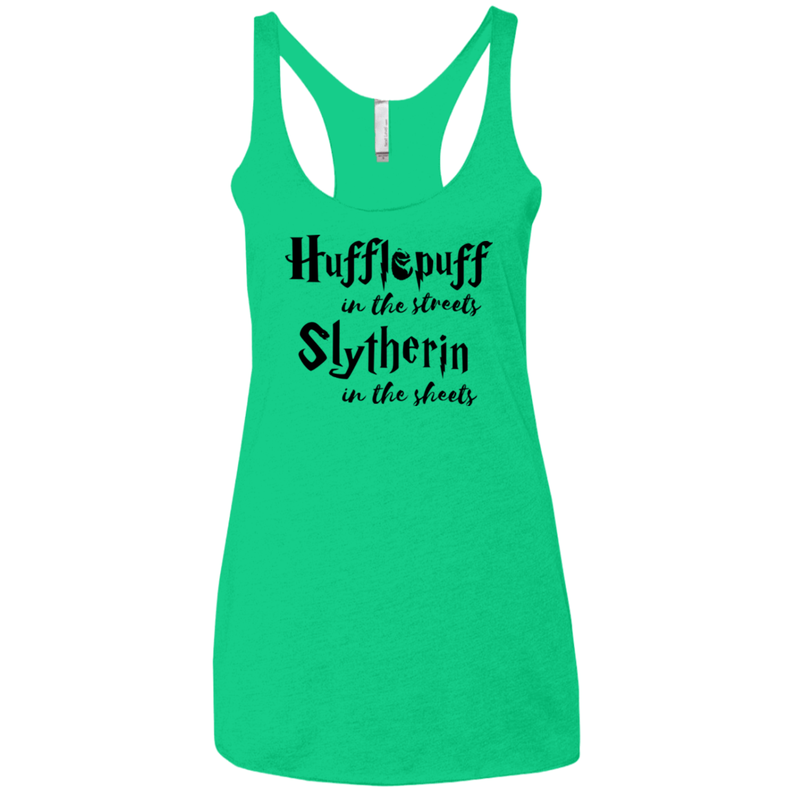 T-Shirts Envy / X-Small Hufflepuff Streets Women's Triblend Racerback Tank