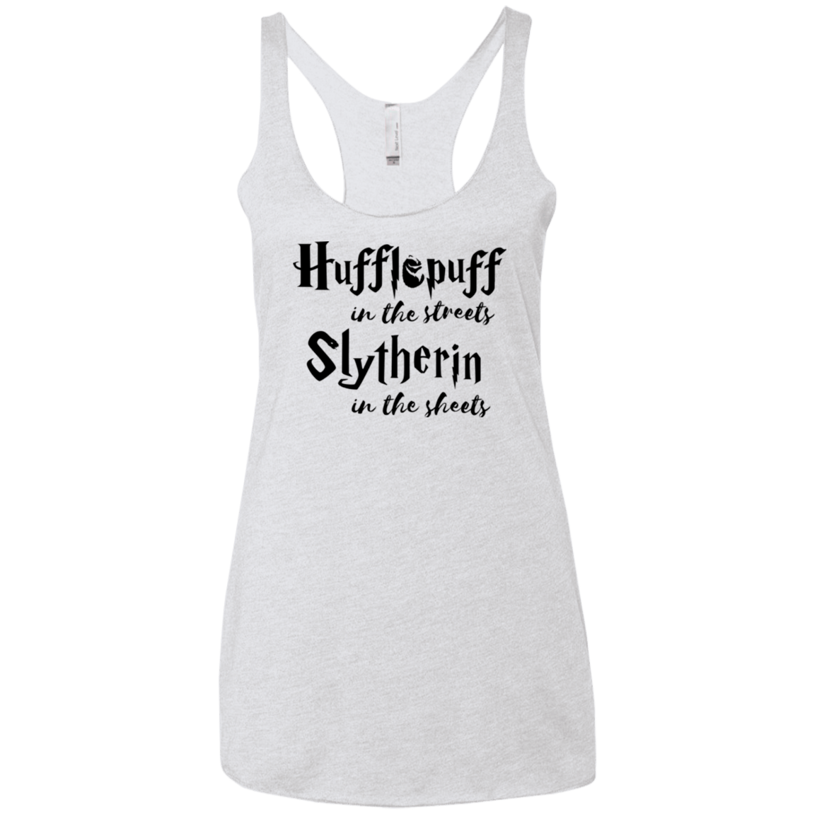 T-Shirts Heather White / X-Small Hufflepuff Streets Women's Triblend Racerback Tank