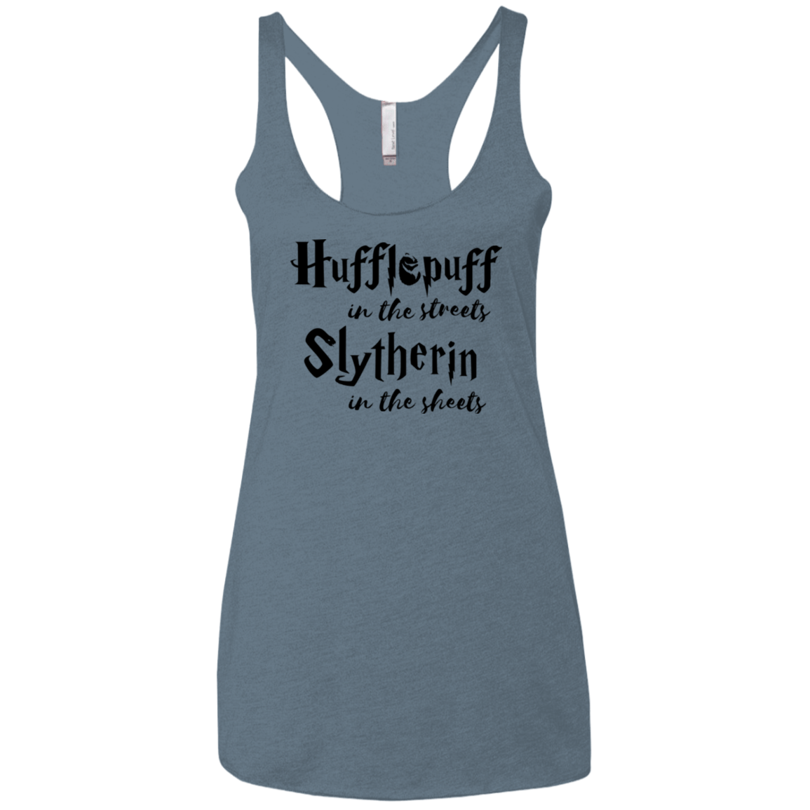 T-Shirts Indigo / X-Small Hufflepuff Streets Women's Triblend Racerback Tank
