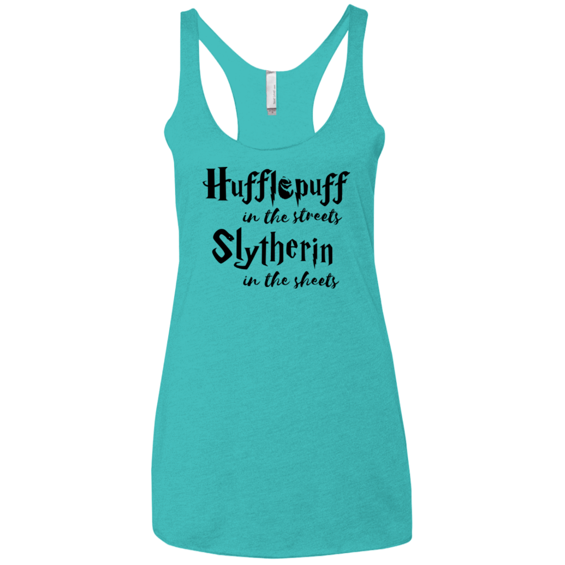 T-Shirts Tahiti Blue / X-Small Hufflepuff Streets Women's Triblend Racerback Tank
