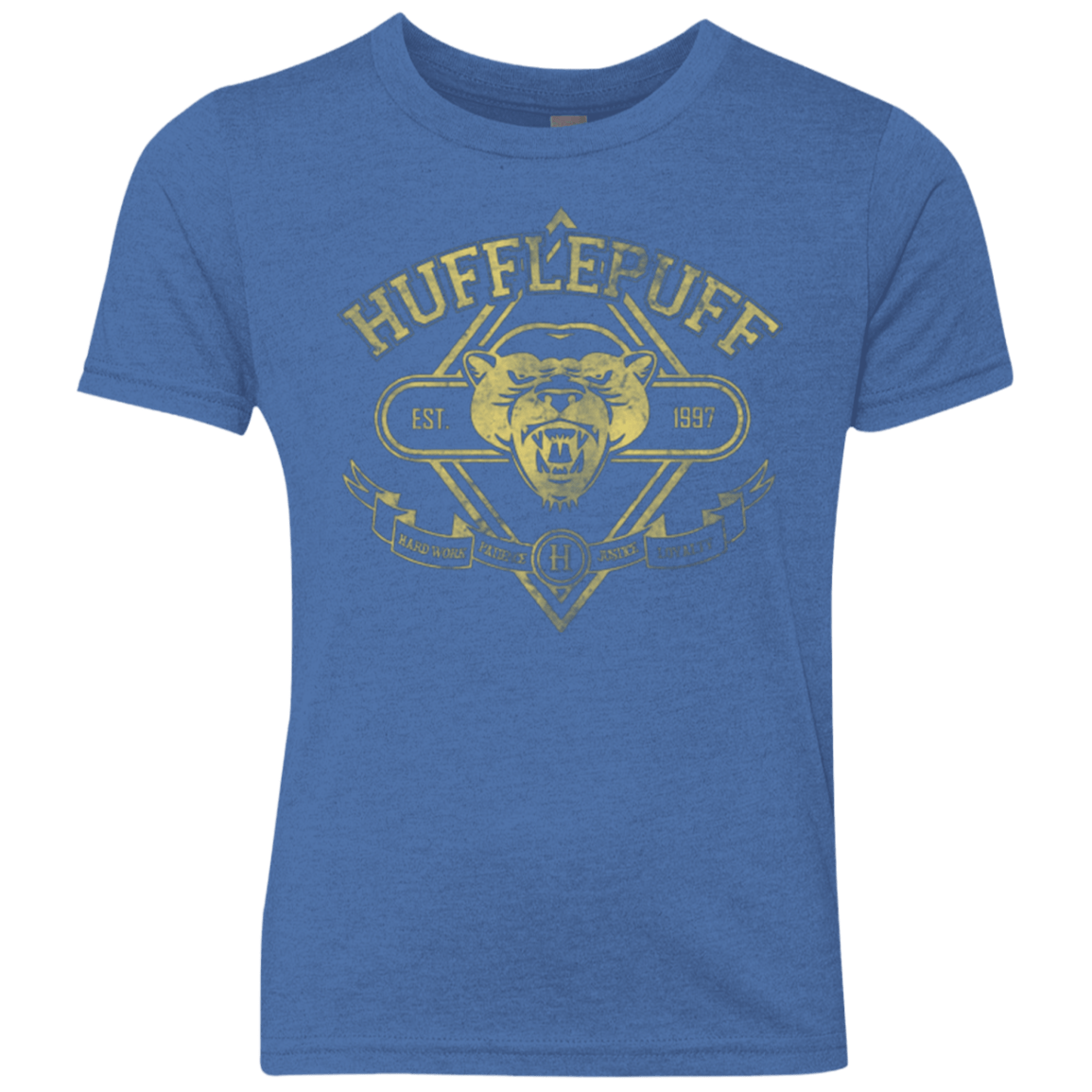 T-Shirts Vintage Royal / YXS HUFFLEPUFF Youth Triblend T-Shirt