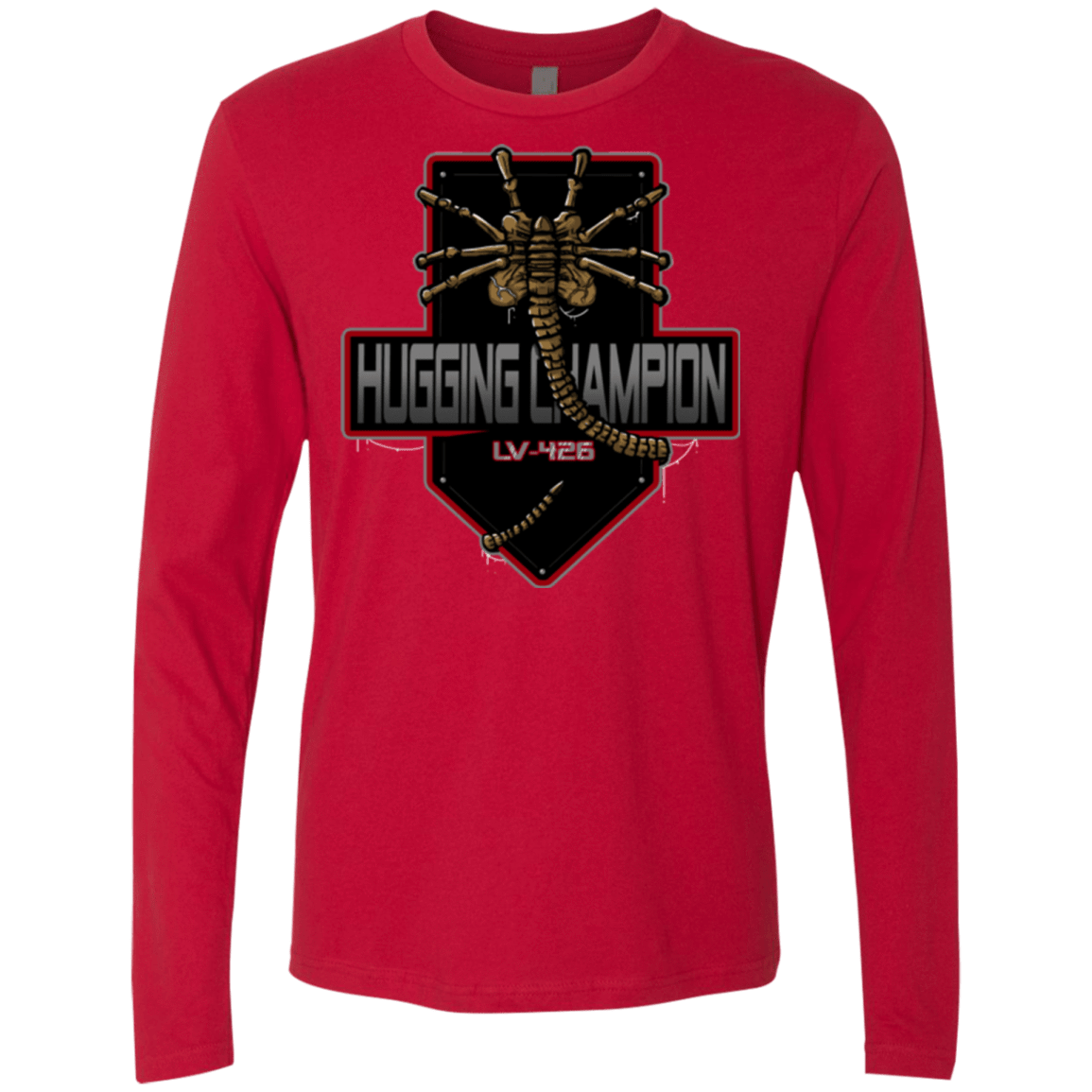 T-Shirts Red / Small Hugging Champ Men's Premium Long Sleeve