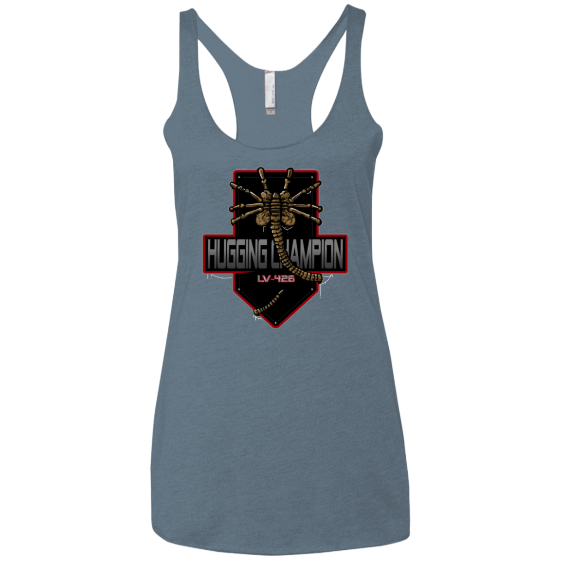 T-Shirts Indigo / X-Small Hugging Champ Women's Triblend Racerback Tank